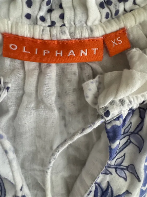 Oliphant 100% Cotton Balloon Sleeve Short Dress | Santorini Blue | Size XS💙 - Image 11