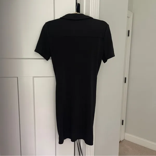 Alice + Olivia‎ MARSHA RUCHED POLO MINI Black Dress - Image 5