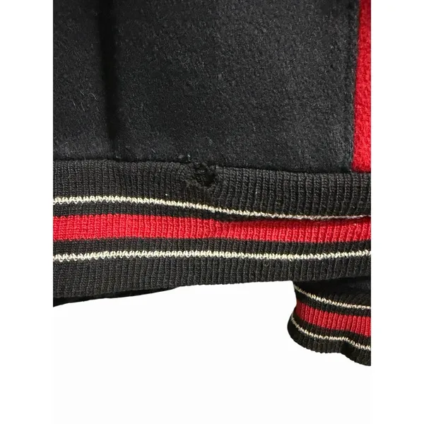 Vintage 80's Trophy Varsity Jacket‎ Black/Red Women's Size Medium Black - Image 11