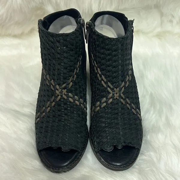 Sam Edelman Cooper Woven Side Zip Block Heel Sandals‎ Women's Size 7 Bin 21 - Image 4
