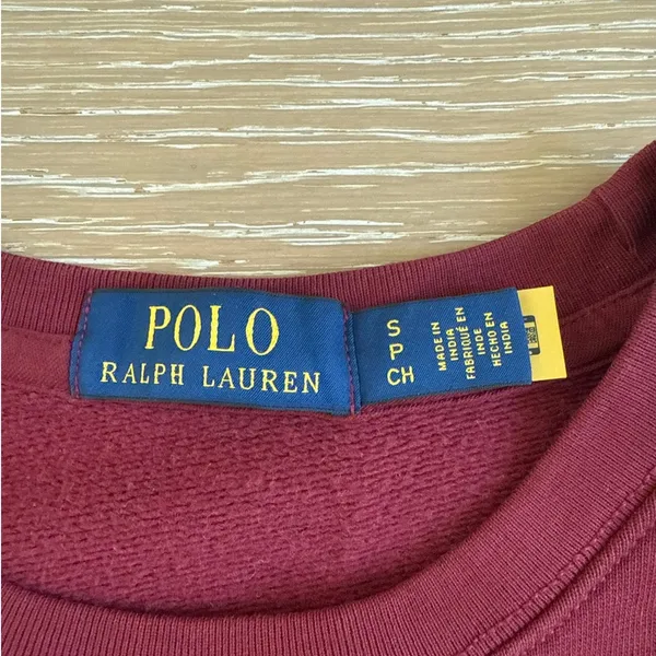 Polo Ralph Lauren Varsity Bear Fleece Sweatshirt Size S in Red - Image 2