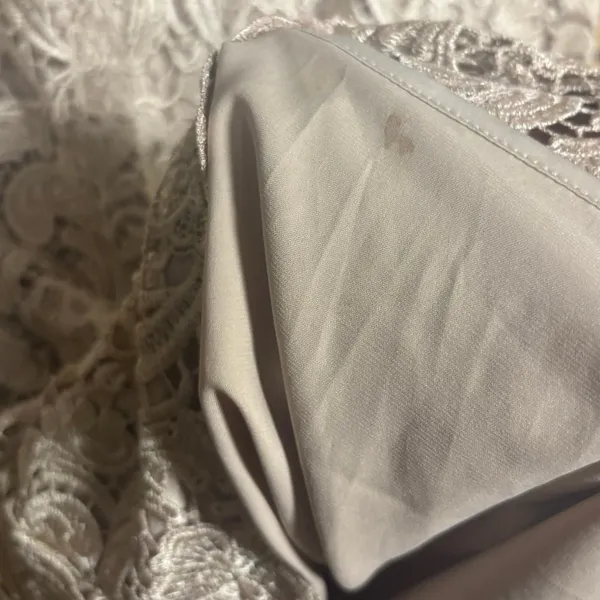 White House Black Market Tan Lace‎ Dress Size 6 - Image 5
