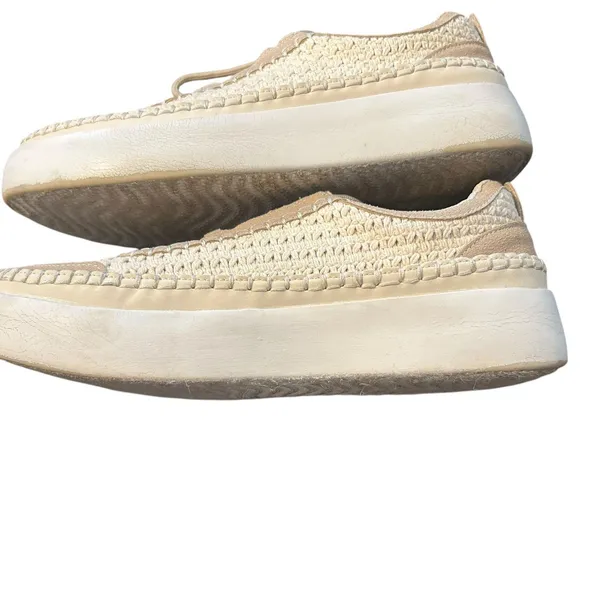 Outwoods Shauna-2 Fashion Sneakers Shoes Women SZ 8 Beige Crochet Sides Artsy - Image 9