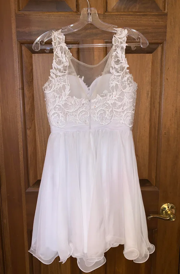 PromGirl Formal Homecoming Dress White - Image 4