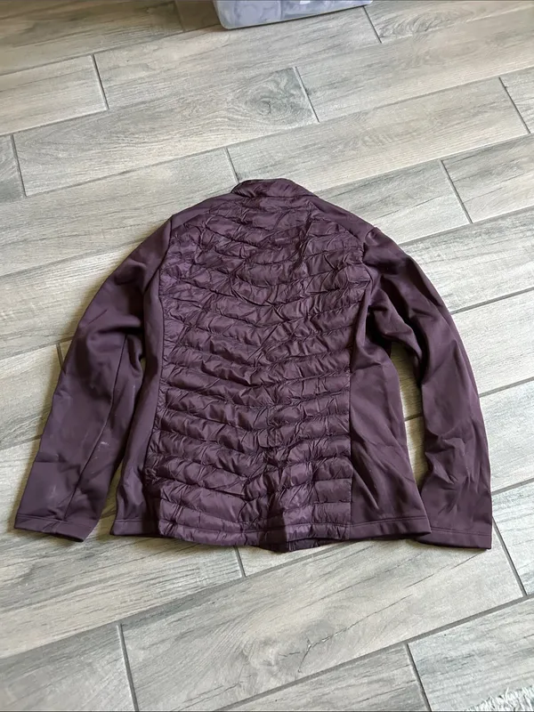 32 Degrees Quilted Hybrid Puffer Jacket in Plum - Image 4