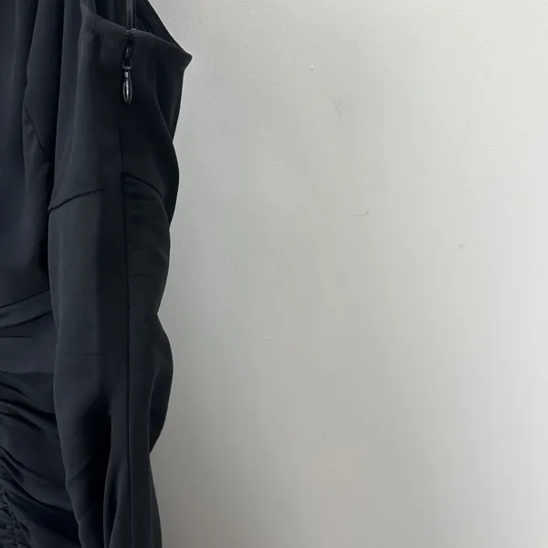 J.Crew Collection Full Length Embellished Ruched Dress Black Formal US 6 NWT - Image 11
