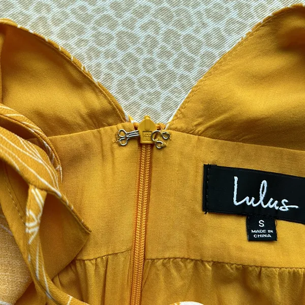 Lulus Open Back Golden Yellow Long Maxi Dress with Flutter Sleeves size S - Image 16