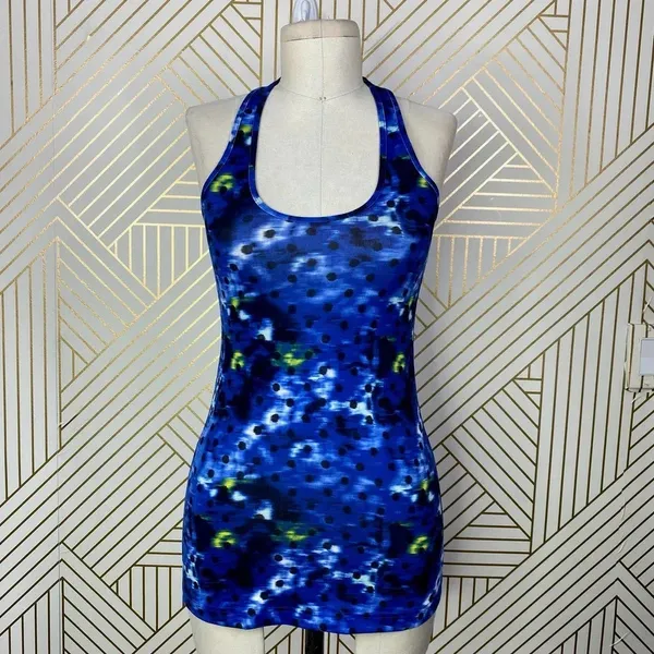 Lululemon‎ Cool Racerback Windy Blooms Print Blue Size 4 - Image 2