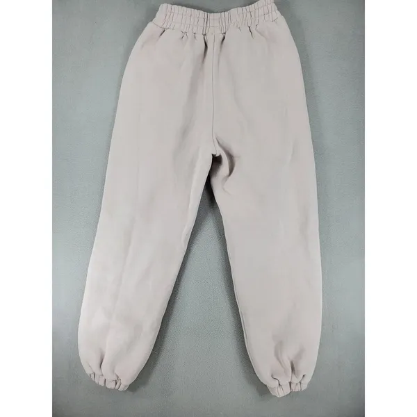 Comfrt Sweatpants Womens M Taupe High Rise Elastic Waist Joggers Relaxed Fit - Image 3