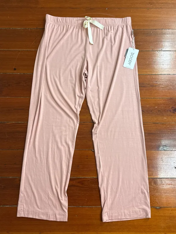 NWT Boody Goodnight Sleep Lounge Pants Dusty Pink Lightweight Bamboo Sz XL 💛🍄 - Image 3