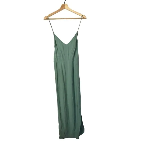 Topshop Mint Green Tie Back Slip Midi Dress 8‎ - Image 3