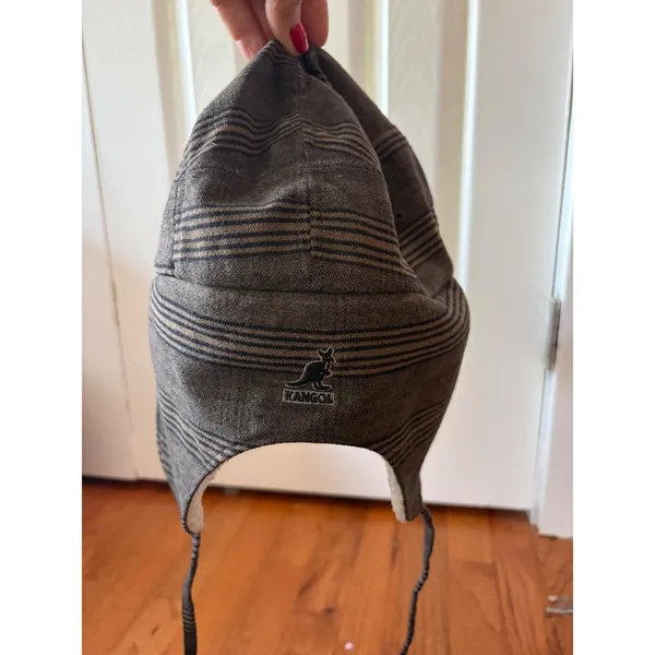 Kangol Plaid Supre Trapper Hat Brown Black Faux Fur Ear Flaps K1185FA S/M - Image 4