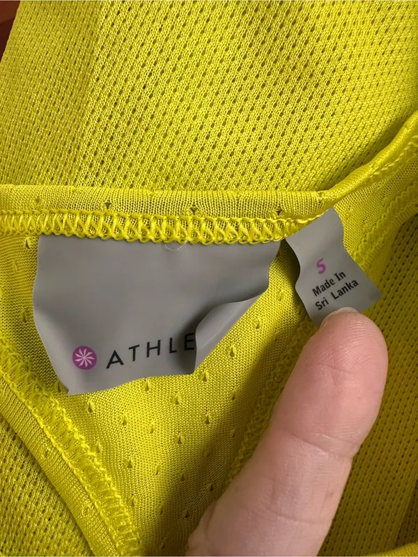 Athleta Surge Mesh Racerback Tank Neon Chartreuse 347776 Athletic Workout Gym - Image 5
