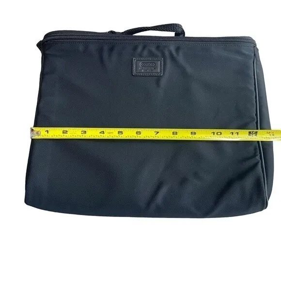 Coach Laptop Tablet Travel Work Bag Black Nylon Office Commuter Minimalist Chic‎ - Image 4