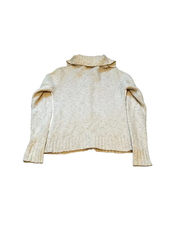 Vintage LL Bean Fishermen Cable Knit Cardigan Sweater Preppy Grunge Cabin Small - Image 5