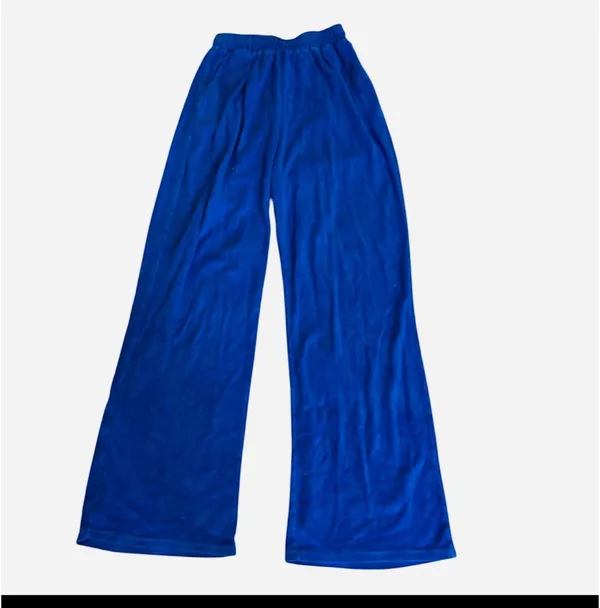 Urban Outfitters Edikted Royal Blue Terry cloth Sweatpants S Casual Wide Leg - Image 2