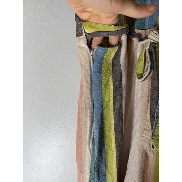 Free People My Kind of Woman Garden Multicolor Striped Jumpsuit Women's Size 2 - Image 6