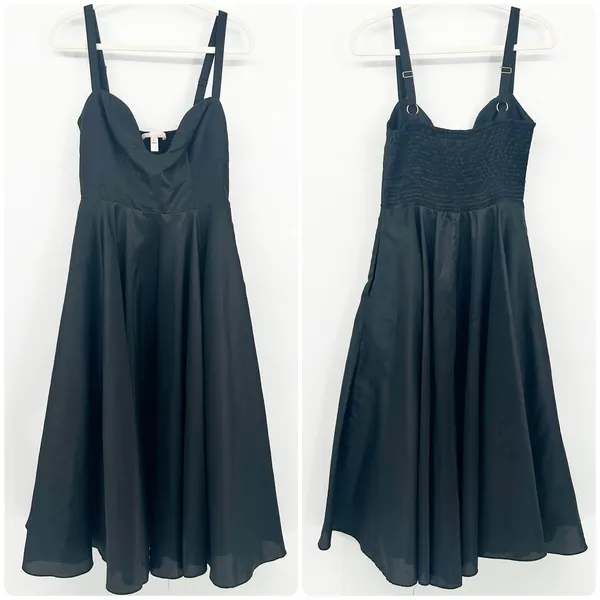 Hutch Anthropologie Womens Sweetheart U-Neck‎ Smocked Bodice Midi Dress Size 8 - Image 3