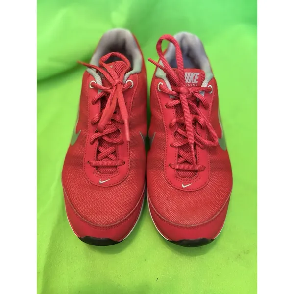 Nike Air Total Core Training Red/Silver Size 7 Womens Logo‎ Lace Up EUC - Image 2