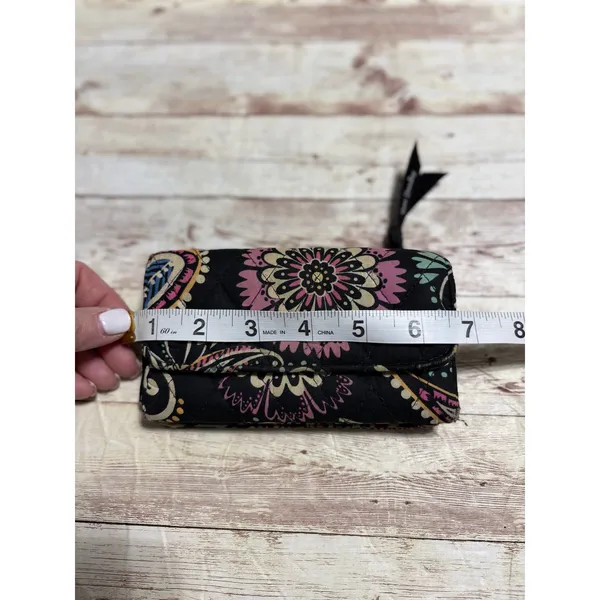 Vera Bradley Quilted Wallet Bandana Swirl Black - Image 4