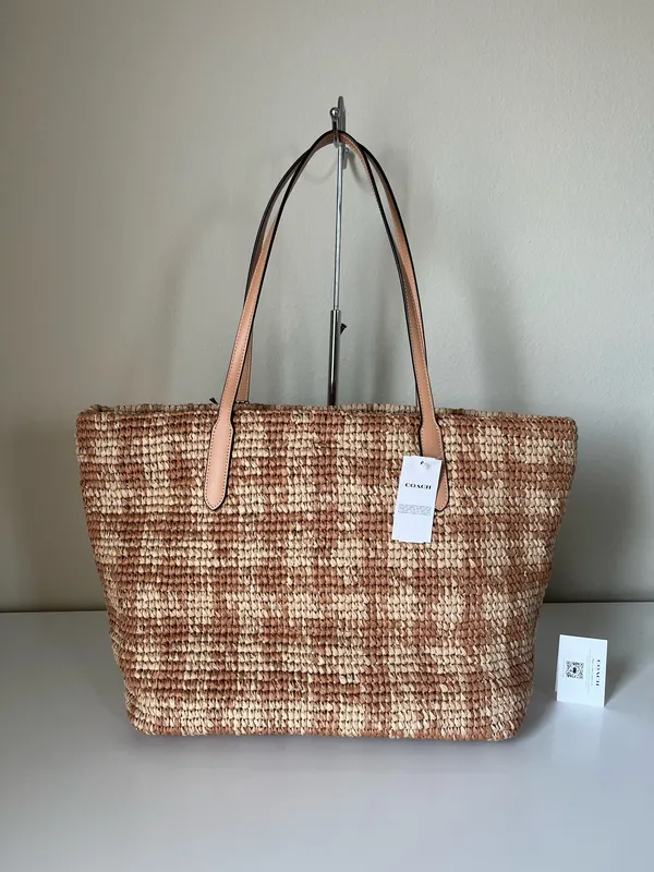 Coach City Tote Bag With Gingham Print - Image 2