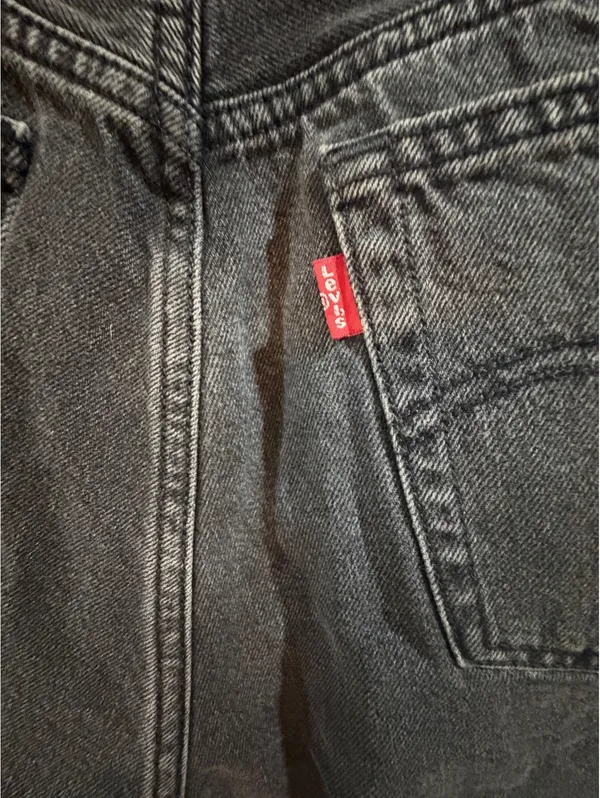 Levi's 501 Black Denim Cutoff Shorts Size 28 - Image 6
