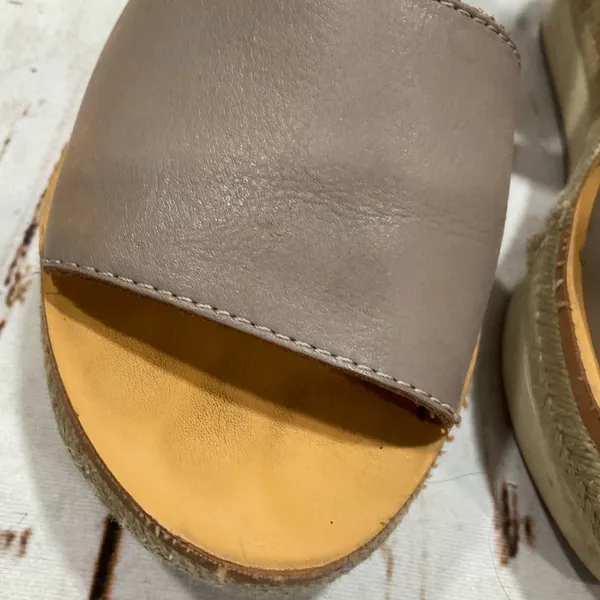 Lucky‎ Brand Taupe Leather Espadrilles Sandals - Image 3
