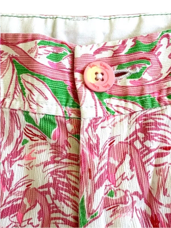 EUC Lilly Pulitzer Callahan Shorts Flamingo Pattern Size 0 - Image 3