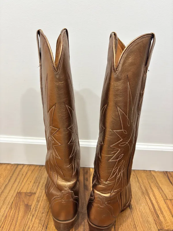 Tecovas the Loretta boots metallic 7.5 Gold - Image 5
