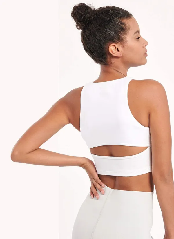 Amazon White Sports Bra Tank - Image 2