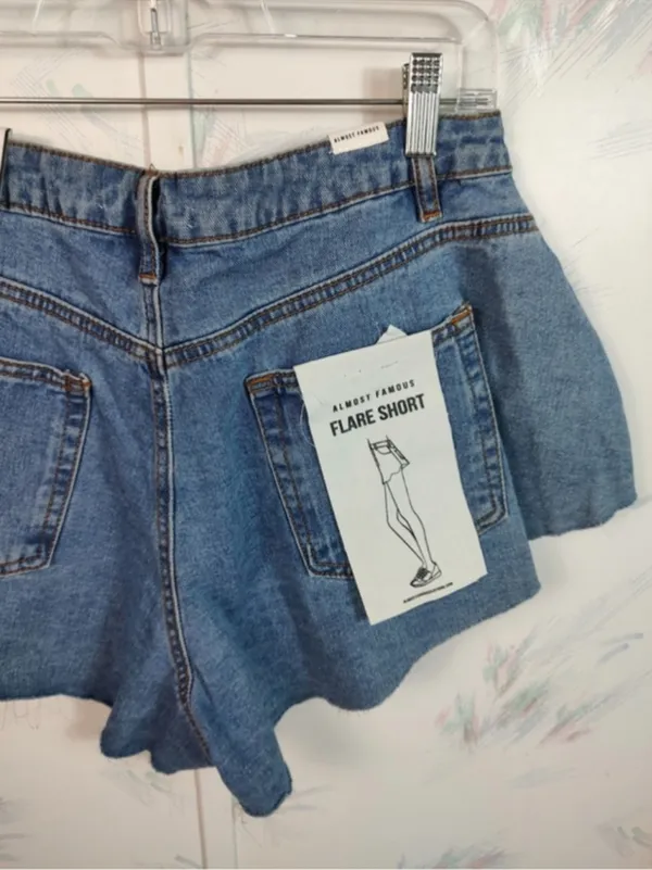 Almost Famous Flare Jean Shorts NWT - Image 8