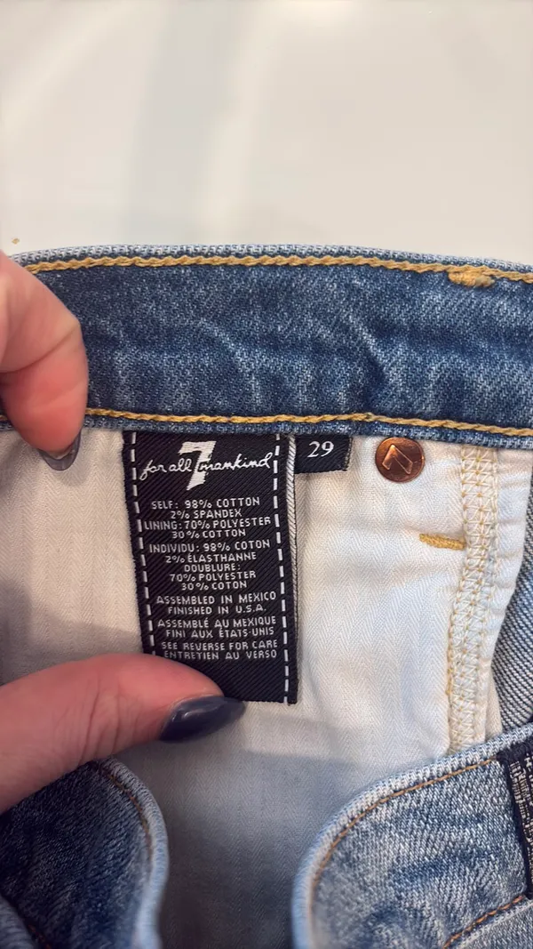 7 For All Mankind Jean Shorts - Image 3
