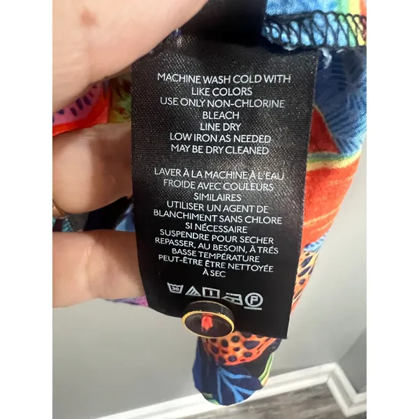 Anthropologie Orane Sigal Shirt Womens XS Multicolor Great Tropical Fruit Print - Image 5
