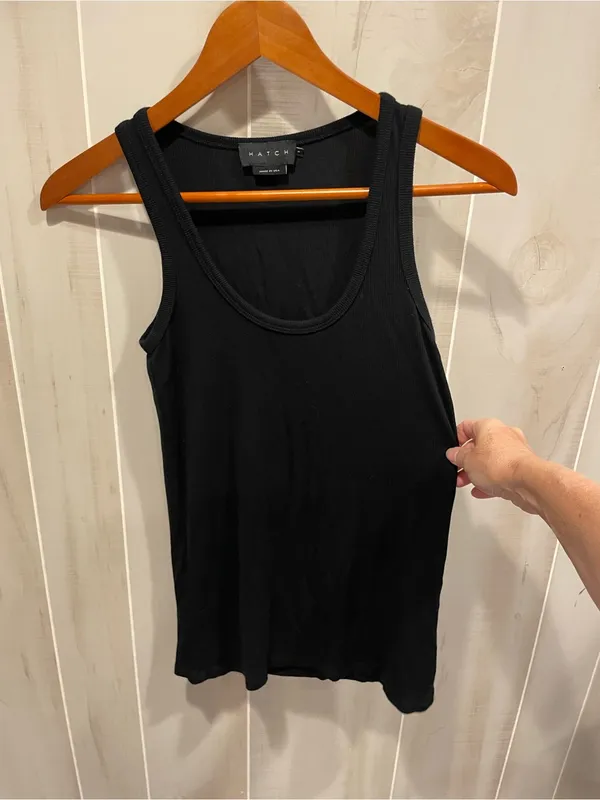 Cute soft ribbed black Hatch tank top maternity classic everyday - Image 6