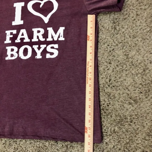 Canvas I ❤️Farm Boys Womens M Used Burgundy Heathered - Image 11
