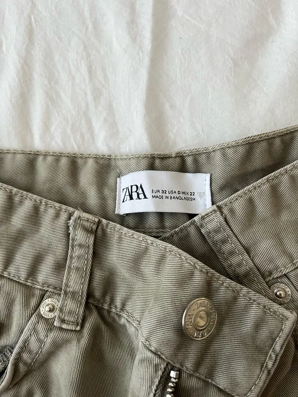 ZARA Mid-Rise TRF Cargo Jeans - Image 2