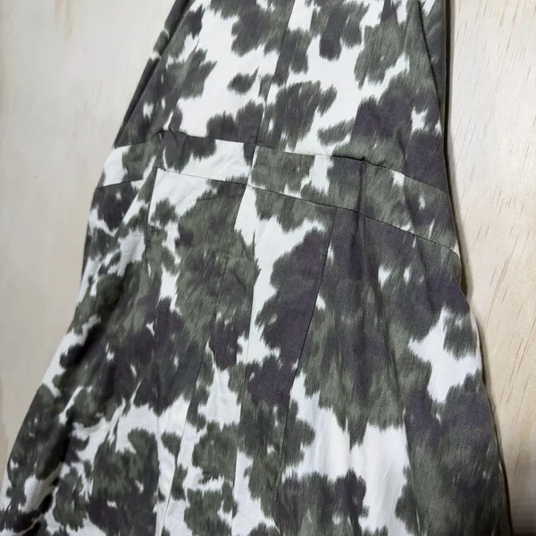 J.Crew Strapless Floral Dress‎ Size 2 Mini Cotton Green White Summer - Image 7