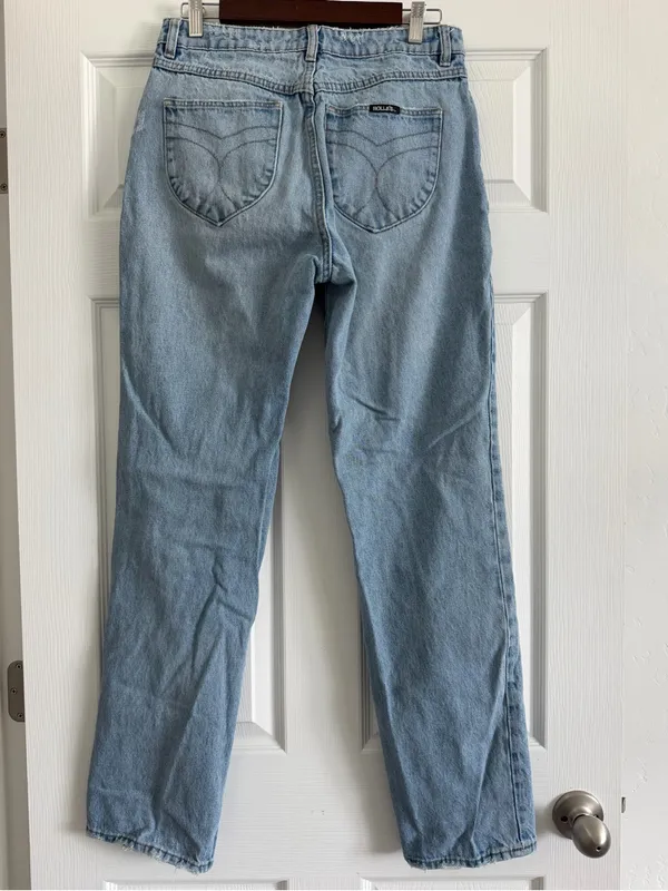 Rolla’s Classic Straight High Rise Jeans G’Day Mate Light Wash Size 28 - Image 3