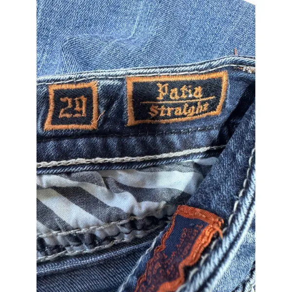 Rock Revival Women's 29 Blue Jeans Patia Straight Crop Embellished‎ - Image 6