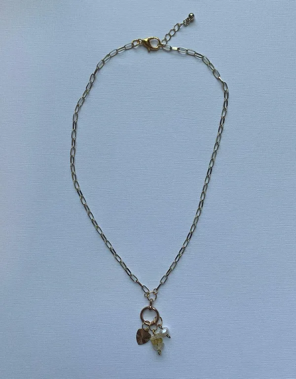 Handmade Gold Charm Necklace - Image 4