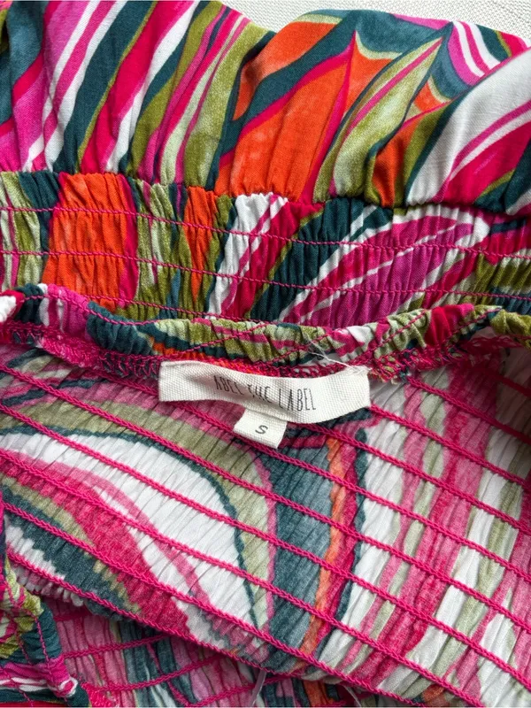 Abel the Label Anthropologie Kelissa Maxi Dress Small One Shoulder Colorful - Image 9