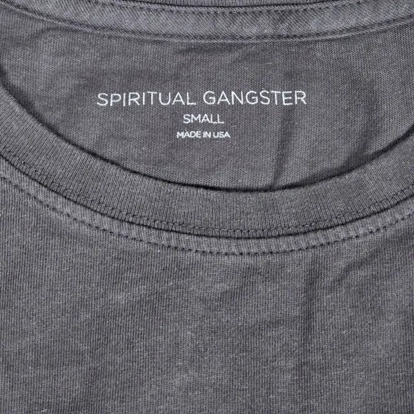 Spiritual Gangster‎ Monogram Short Sleeve T-Shirt Vintage Black S NWT - Image 6