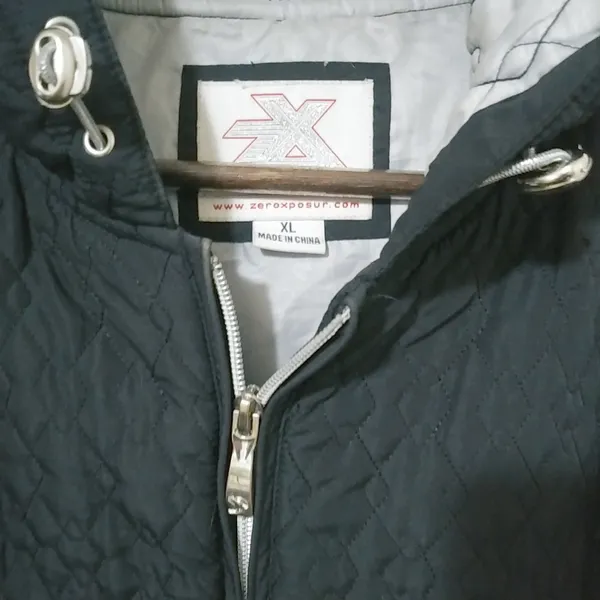 ZeroXposur XL Hoodie Micro Quilted Travel Jacket in Black Gray - Image 10