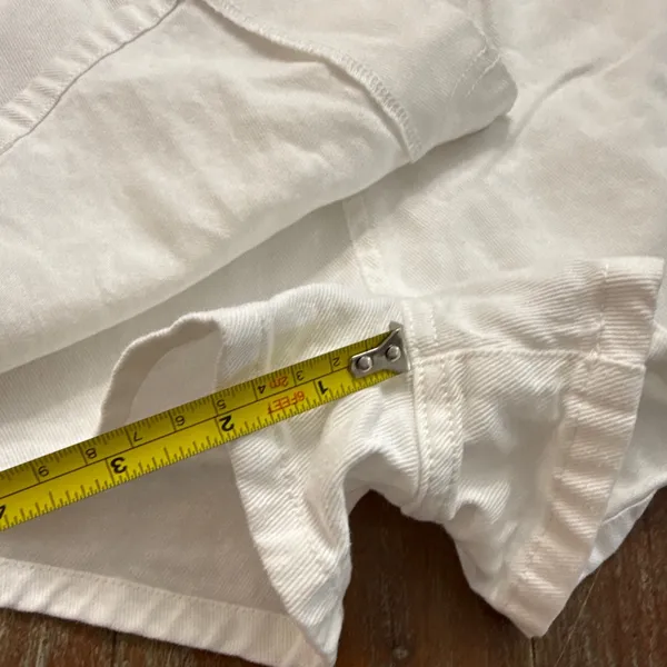Altar'd State White Mini Wrap Skort Medium Silver Buttons - Image 9