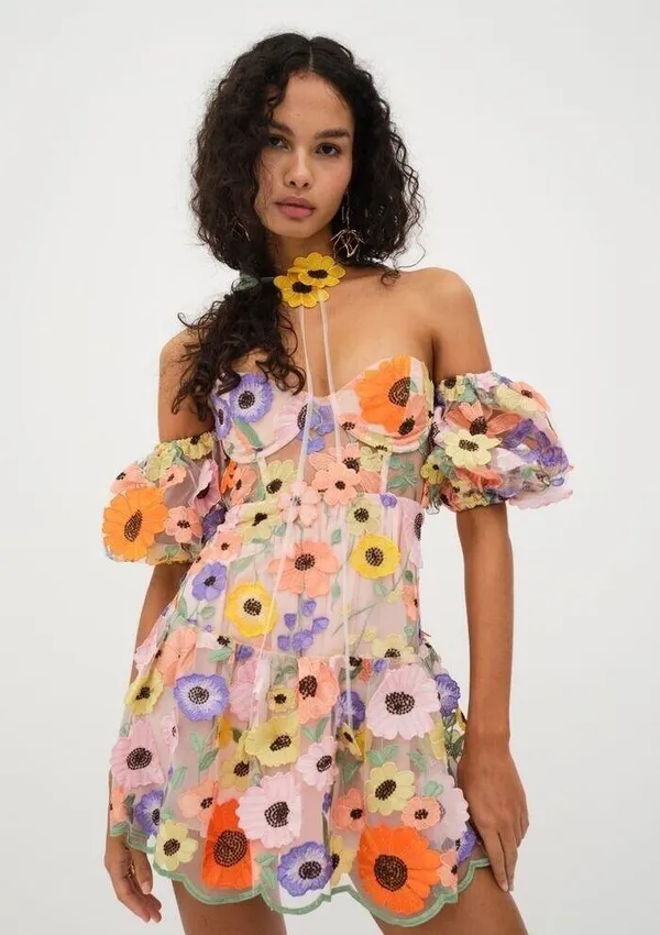 For Love & Lemons Prato Mini Dress - Image 5