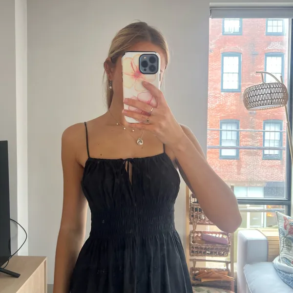 H&M Black Midi Dress - Image 2