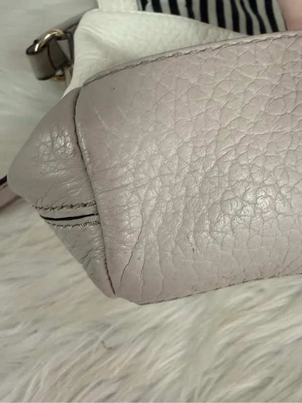 Kate Spade Southport Avenue Maria Crossbody Leather Bag Ivory Taupe - Image 6