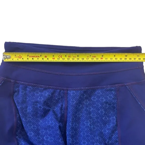Athleta Women's Purple Honeycomb Connect Crop Capri Leggings XXS Yoga Running - Image 4