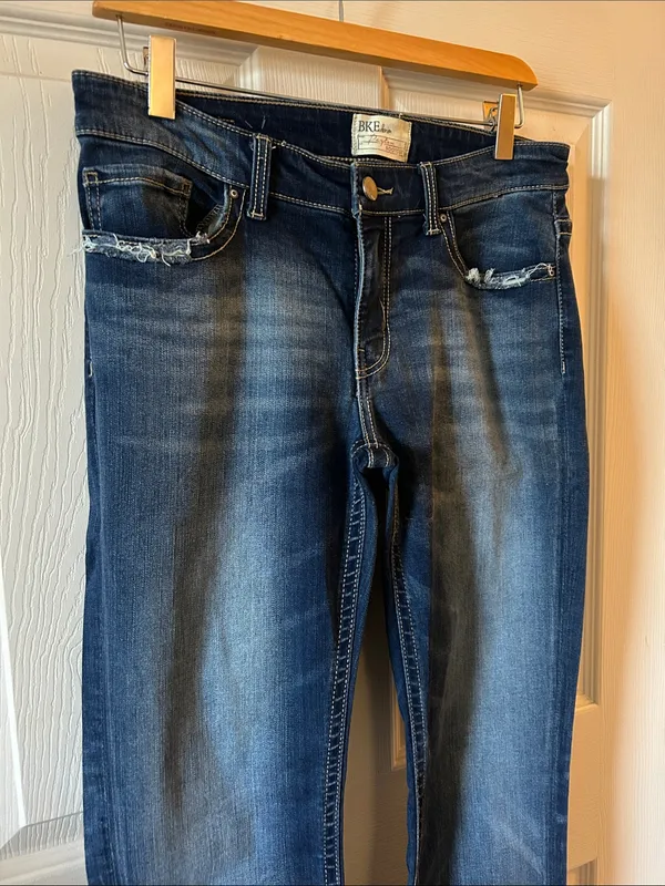 BKE‎ Payton Mid Rise Med/Dark Wash Bootcut Jeans Size 28/31.5” Inseam - Image 4