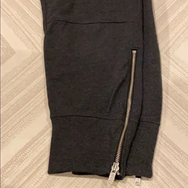 Gap Dark Grey Bottom Zipper Drawstring Joggers - Image 2
